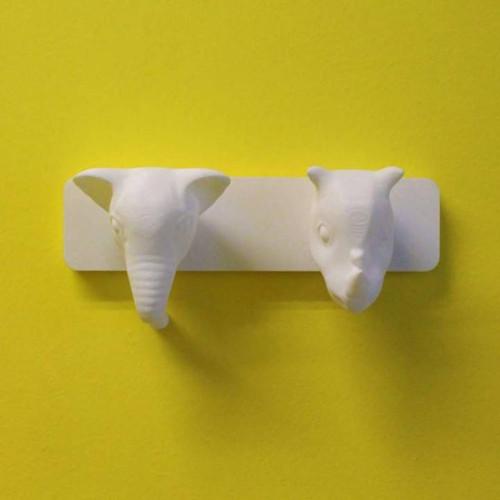 Elephant and Rhino - Animal Coat Hanger