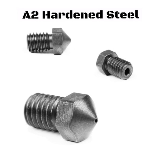 A2 Hardened Steel RepRap M6 Thread 1.75mm Filament Nozzle