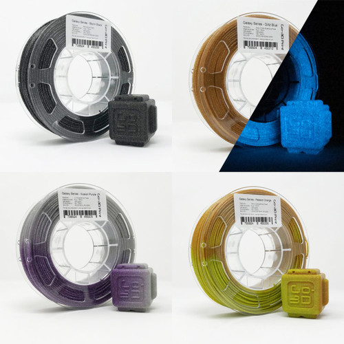 Silver / Gold Flake Color Change Value Set 3D Printing PLA Filament 4pcs