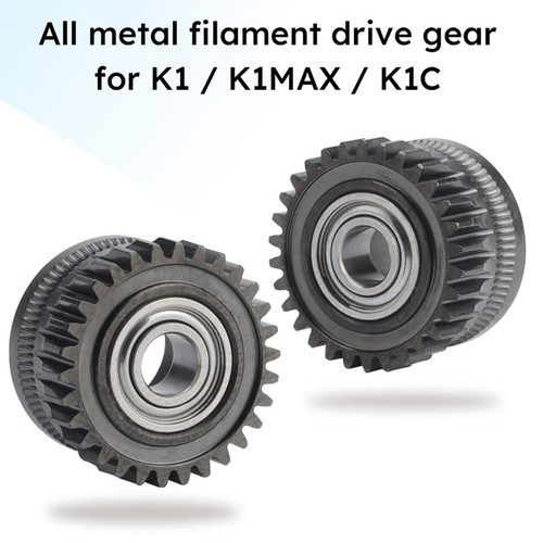 K1 GEAR (2 pcs)  All Metal Filament Drive Extruder Gears for Creality K1 / K1 Max / K1C Nickel Plated