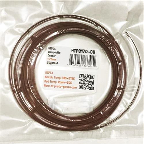 Proto-Pasta Copper Metal Composite HTPLA 3D Printing Filament 1.75mm 50G