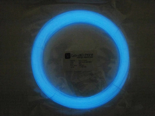 Glow in the Dark Blue PLA 3D Printing Filament 1.75mm, 50g