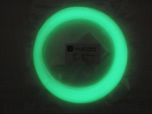 Glow in the Dark Green PLA 3D Printing Filament 1.75mm, 50g