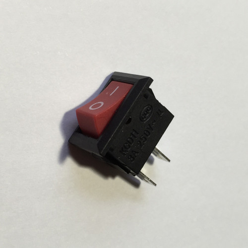 AC 250V 3A Red Button 2 Pin SPST On/Off Snap in Boat Rocker Switch 13x8mm