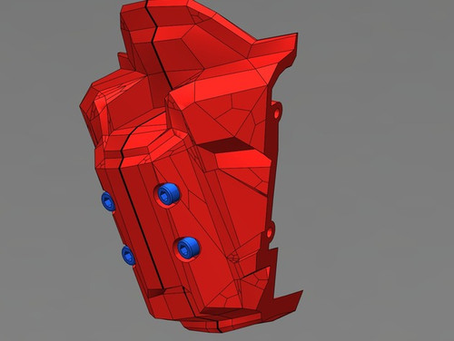 M4 bolt modified chin front for Halo Helmet