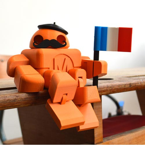 Maker Faire Robot Action Figure - 14th of July Makey, French National day