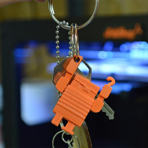 Ronan, MakerFaire Saint Malo's Mascot Robot Keychain