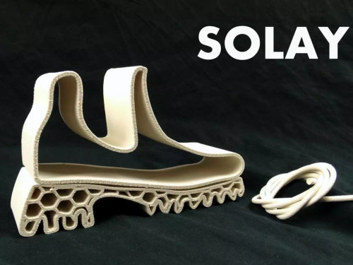 SOLAY experimental 3D Printing Filament shoe soles / paintable / elastic as caoutchouc