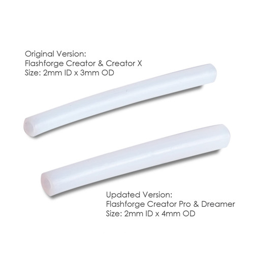 Hot End Teflon Tube for Flashforge and other 3D Printers (Pack of 2)