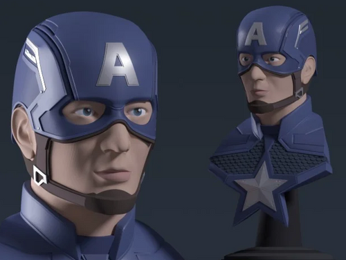 Captain America Bust + Helmet - Avengers: Endgame