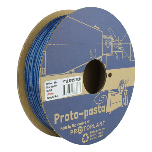 Proto-Pasta Glitter Flake HTPLA - Wonder Blue 3D Printing Filament 1.75mm (500 g)