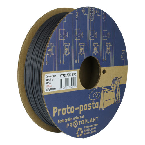 Proto-Pasta HTPLA Carbon Fiber Composite HTPLA 3D Filament - Dark Gray 1.75mm