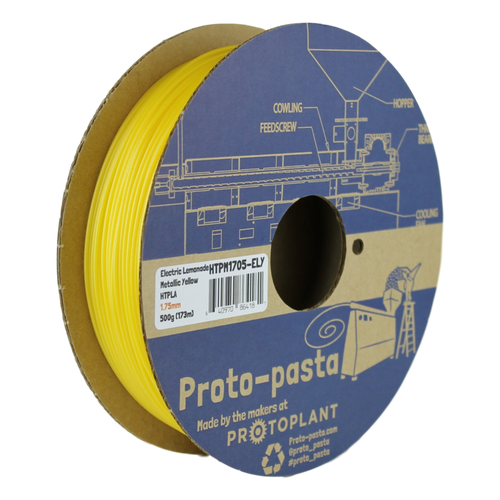 Proto-Pasta Metallic HTPLA -Artobot "Electric Lemonade" 3D Printing Filament 1.75mm (500 g)