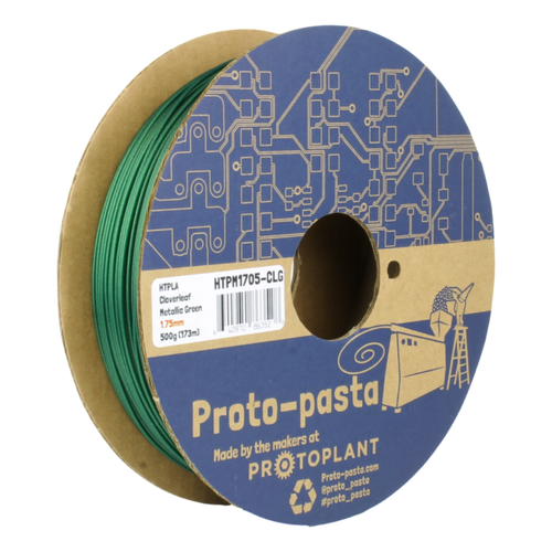 Proto-Pasta Metallic HTPLA - Cloverleaf Green  3D Printing Filament 1.75mm (500 g)