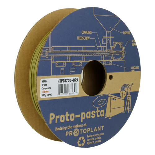 Proto-Pasta Brass Metal Composite HTPLA 3D Printing Filament 1.75mm 500G