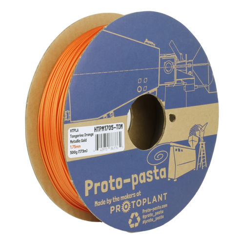 Proto-Pasta Metallic HTPLA - Tangerine Orange Metallic Gold 3D Printing Filament 1.75mm (500 g)